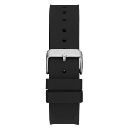 Srebrny zegarek Guess Asset z czarnym paskiem GW0663G1