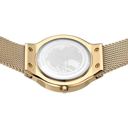 Złoty zegarek damski Bering Classic Valentines Day z sercem 12131-339-GWP