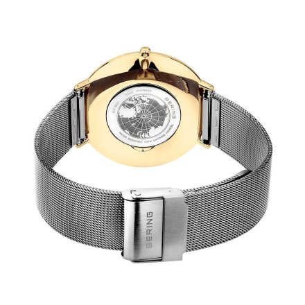 Srebrno-złoty klasyczny duży zegarek damski Bering Classic 15739-010