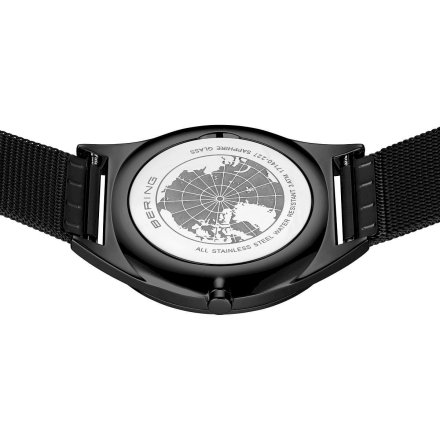 Czarny zegarek męski Bering ULTRA SLIM 17140-227 z multidatownikiem