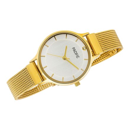 Zestaw złoty zegarek + bransoletka serce PACIFIC X6133-02A
