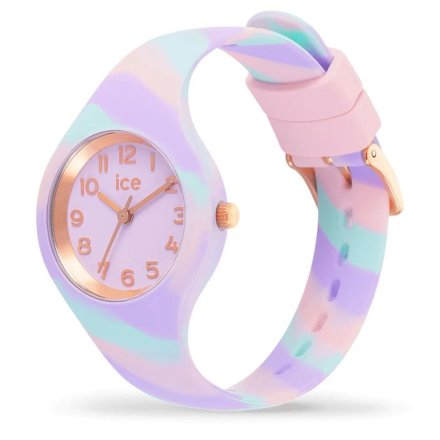 Różowy zegarek dziecięcy ze wskazówkami Ice-watch tie & dye XS 021010 + TOREBKA KOMUNIJNA