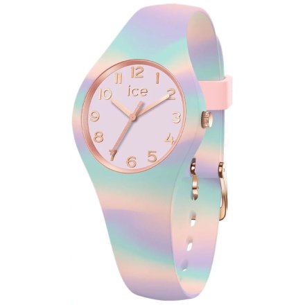 Różowy zegarek dziecięcy ze wskazówkami Ice-watch tie & dye XS 021010 