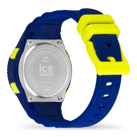 Granatowy zegarek elektroniczny Ice-Watch Digit S Navy Yellow 021274 + TOREBKA KOMUNIJNA