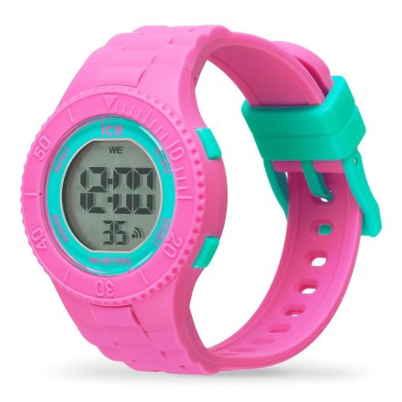 Różowy zegarek elektroniczny Ice-Watch Digit S Pink Turquoise 021275  