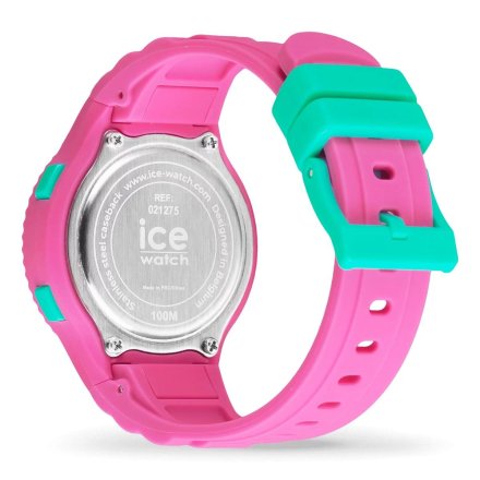 Różowy zegarek elektroniczny Ice-Watch Digit S Pink Turquoise 021275  