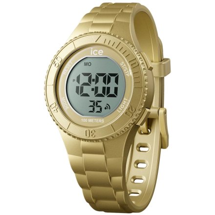 Złoty zegarek elektroniczny Ice-Watch Digit S Gold Metallic 021277 + TOREBKA KOMUNIJNA
