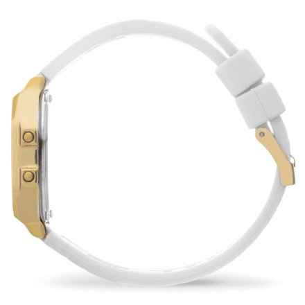 Złoty zegarek elektroniczny Ice-Watch DIGIT RETRO 022049 biały 