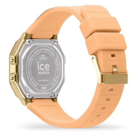Złoty zegarek elektroniczny Ice-Watch DIGIT RETRO 022057 pomarańczowy 