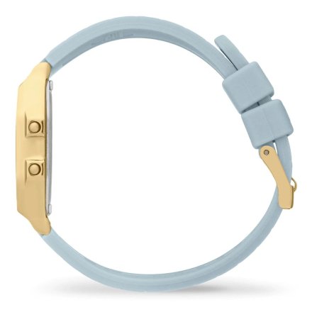 Złoty zegarek elektroniczny Ice-Watch DIGIT RETRO 022058 błękitny 