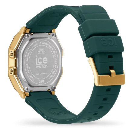 Złoty zegarek elektroniczny Ice-Watch DIGIT RETRO 022069 zielony 