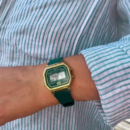 Złoty zegarek elektroniczny Ice-Watch DIGIT RETRO 022069 zielony 