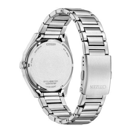 Klasyczny srebrny zegarek męski Citizen Eco-Drive Modern zielony BM7620-83X
