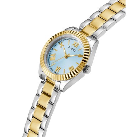 Guess Mini Luna zegarek damski na bransoletce z błękitną tarczą GW0687L4