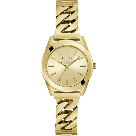 Guess Serena zegarek damski złoty na bransolecie łańcuch GW0653L1