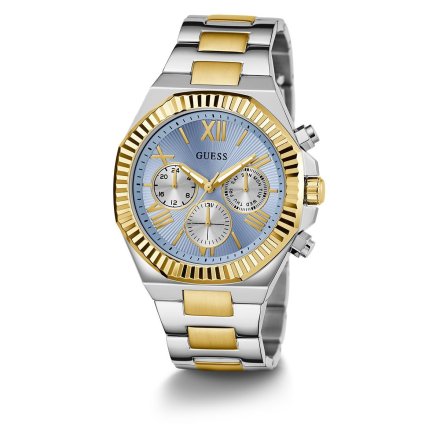 Guess Equity zegarek męski na bransolecie błękitna tarcza GW0703G3