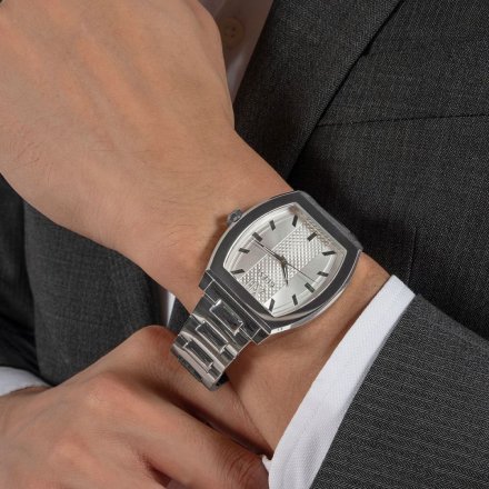 Guess Punctual zegarek męski srebrny retro GW0705G1