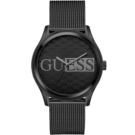 Guess Reputation czarny zegarek męski na bransolecie mesh GW0710G3