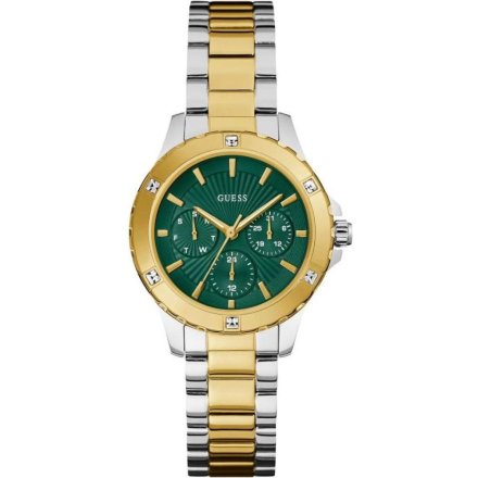 Guess Mist zegarek damski złoty z zieloną tarczą GW0723L1