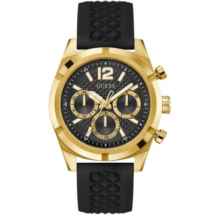 Guess Resistance zegarek męski na pasku czarno-złoty GW0729G2