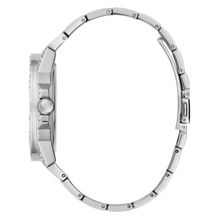 Guess Dynasty zegarek srebrny z kryształkami GW0516G1