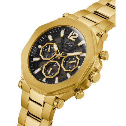 Guess Edge zegarek męski na bransolecie złoty GW0539G2