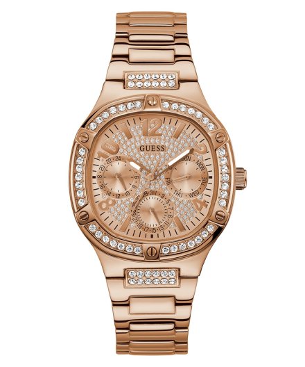 Guess Duchess zegarek damski różowe złoto z kryształkami GW0558L3