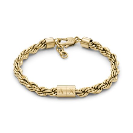 Armani Exchange bransoletka męska złota łańcuszek kordel AXG0124710